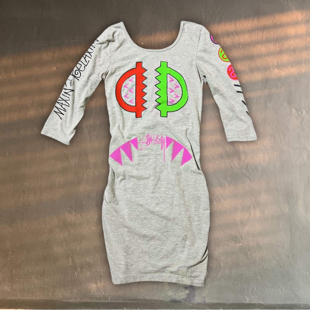 Stüssy X Cassette Playa collab y2k mini dress 💎 international tribal streetwear